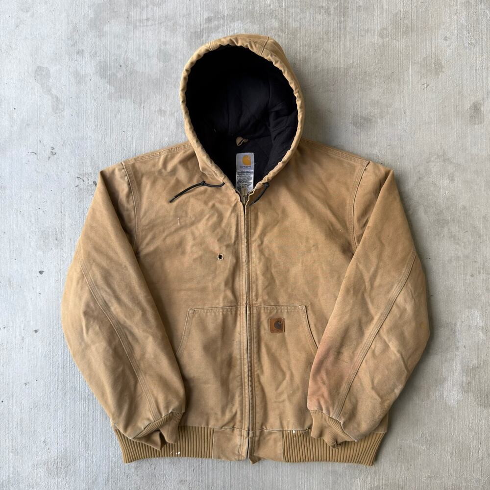 Carhartt J130 CML brown hooded work wear jacket
